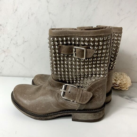 Steve Madden Monicaa studded leather midcalf boots - Picture 1 of 5